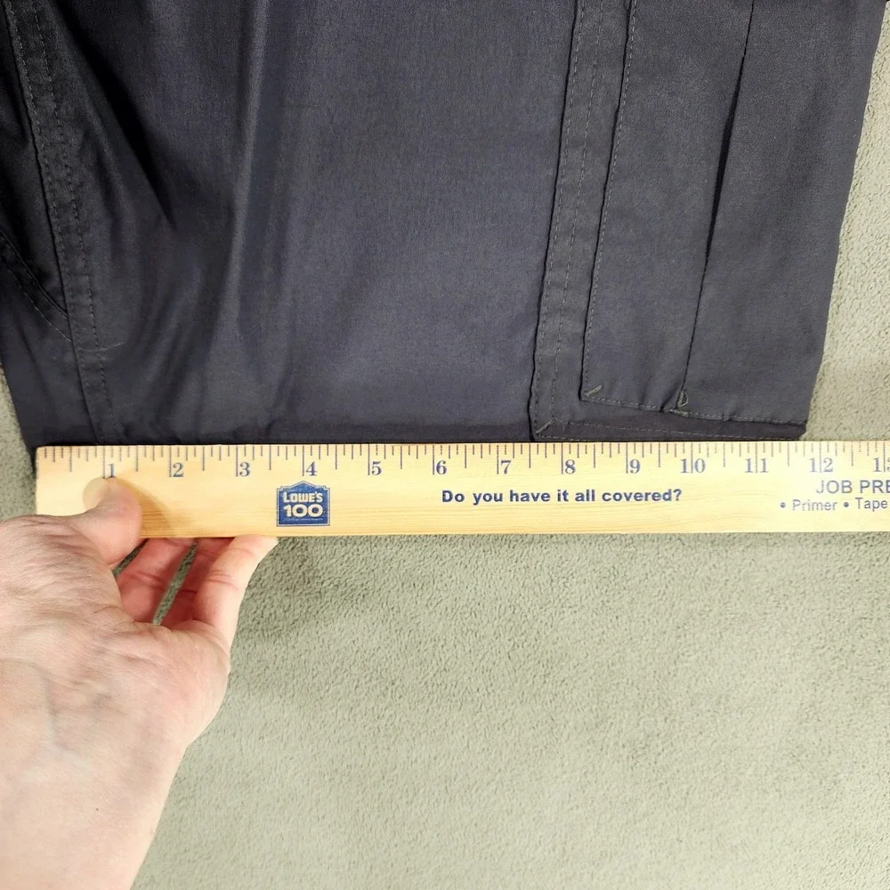Eddie Bauer Nylon Cargo Short 36 Men Gray 10" Stretch Hiking Camping Pocket READ - Picture 9 of 9